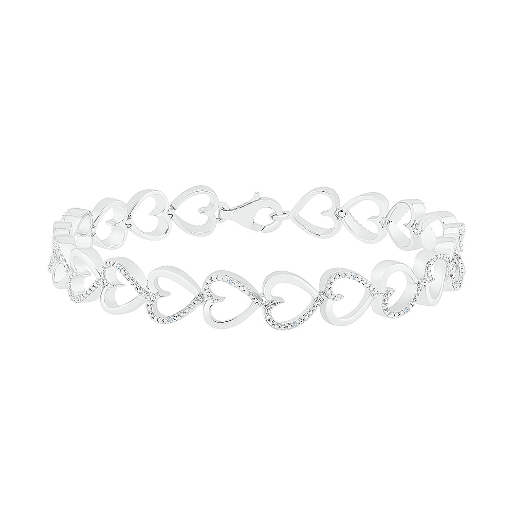 .05ctw Diamond Hearts Bracelet