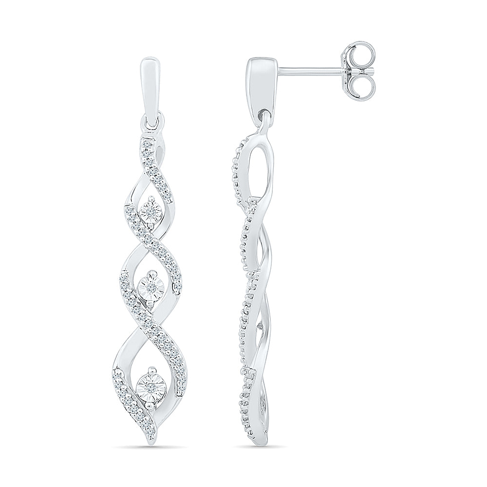 .20ctw Diamond Twist Stud Earrings