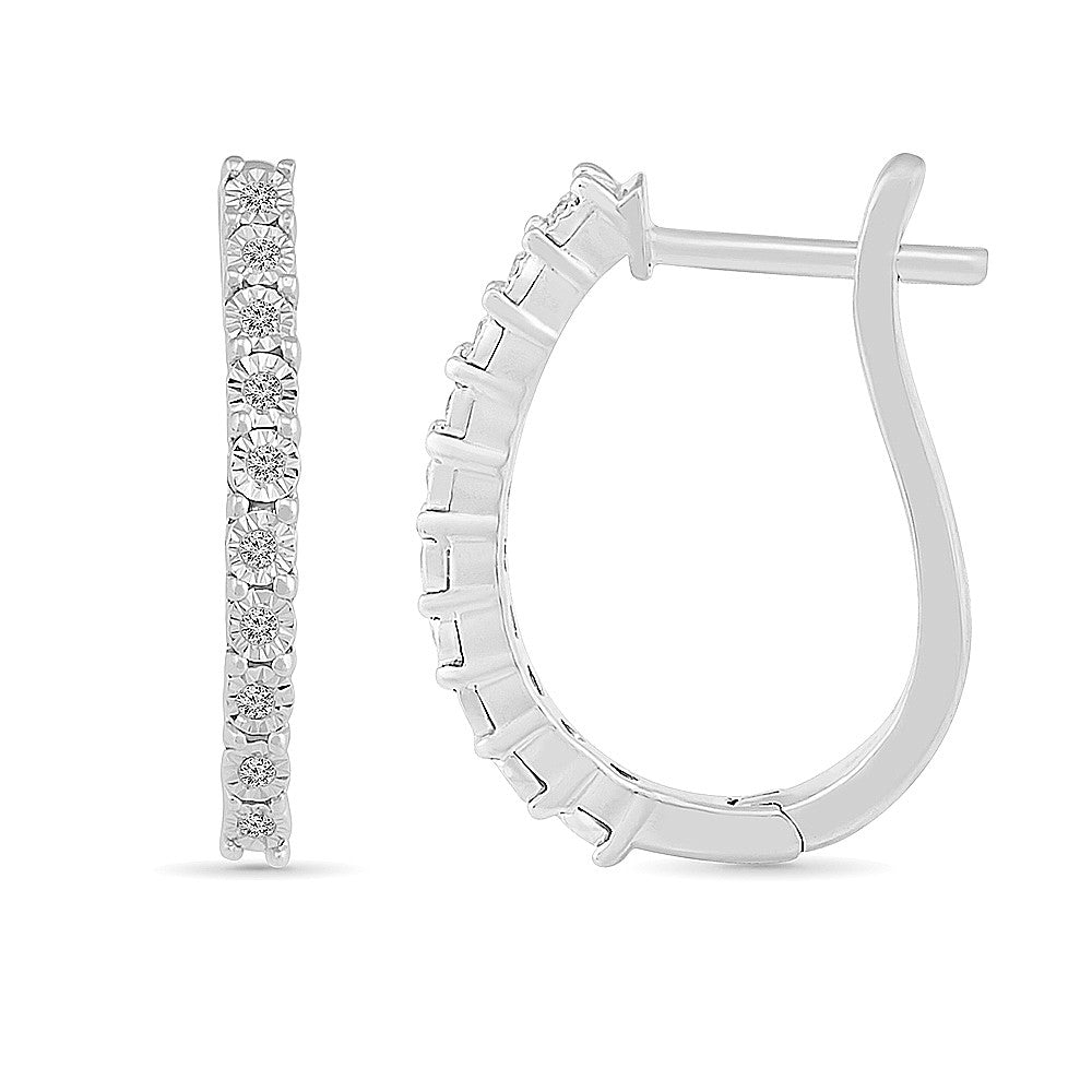 .10ctw Diamond Hoop Earrings