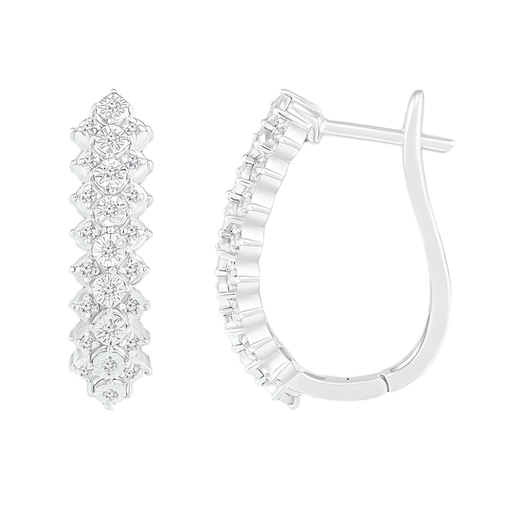 1/4ctw Diamond Hoop Earrings