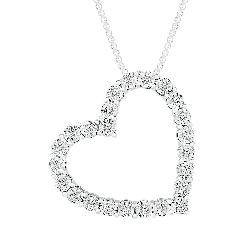 .25ctw Diamond Illusion Heart Pendant