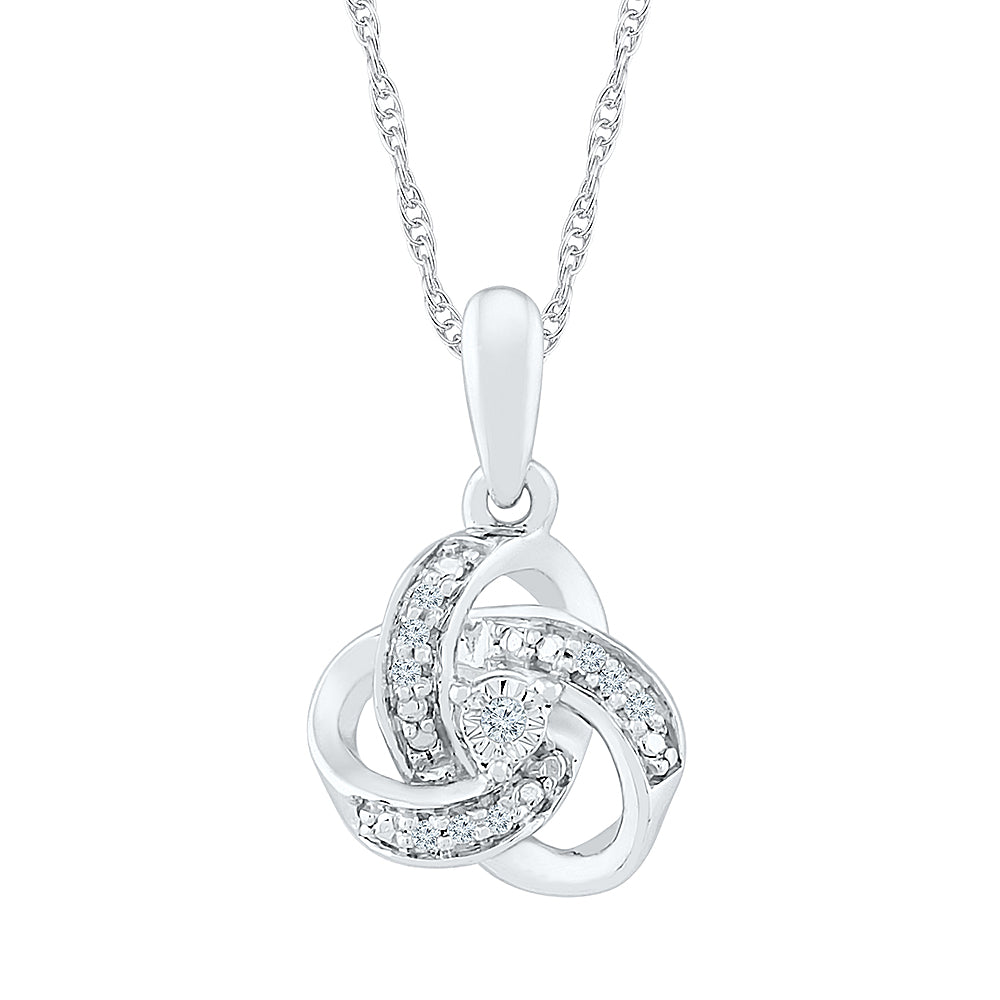 .10ctw Diamond Love Knot Pendant