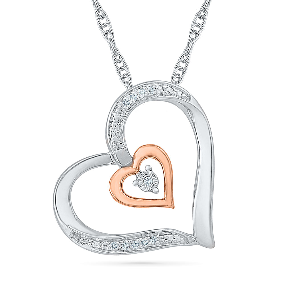 .10ctw Diamond Heart Pendant