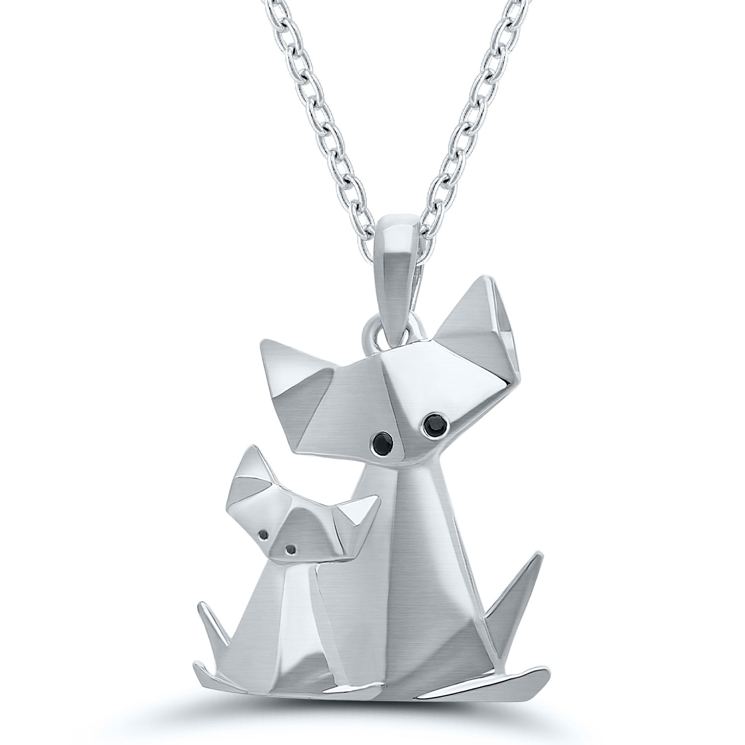 Origami Cat &amp; Kitten Pendant