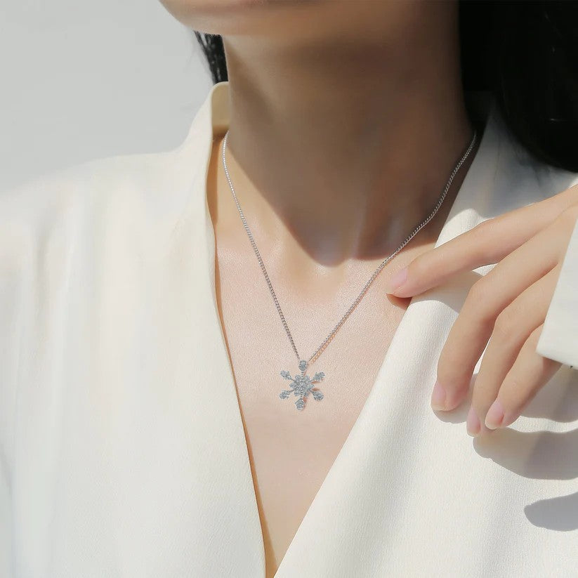 .10ctw Diamond Snowflake Pendant