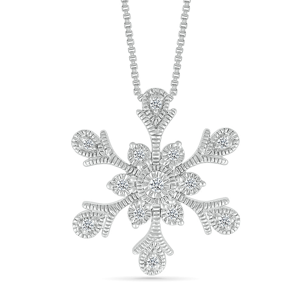 .10ctw Diamond Snowflake Pendant