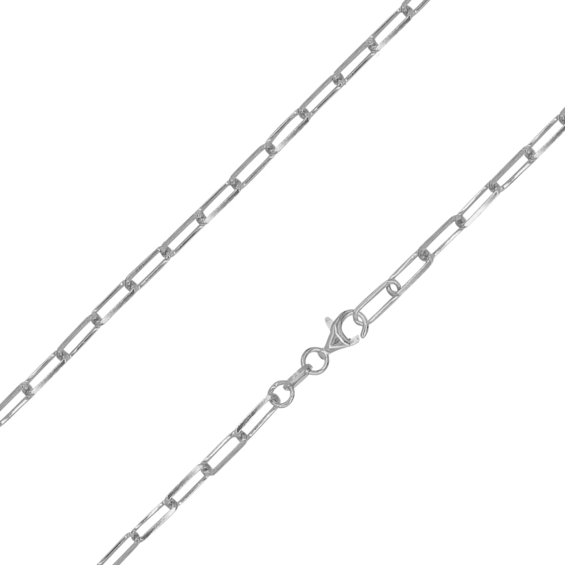 18&quot; 4mm Paperclip Chain Necklace