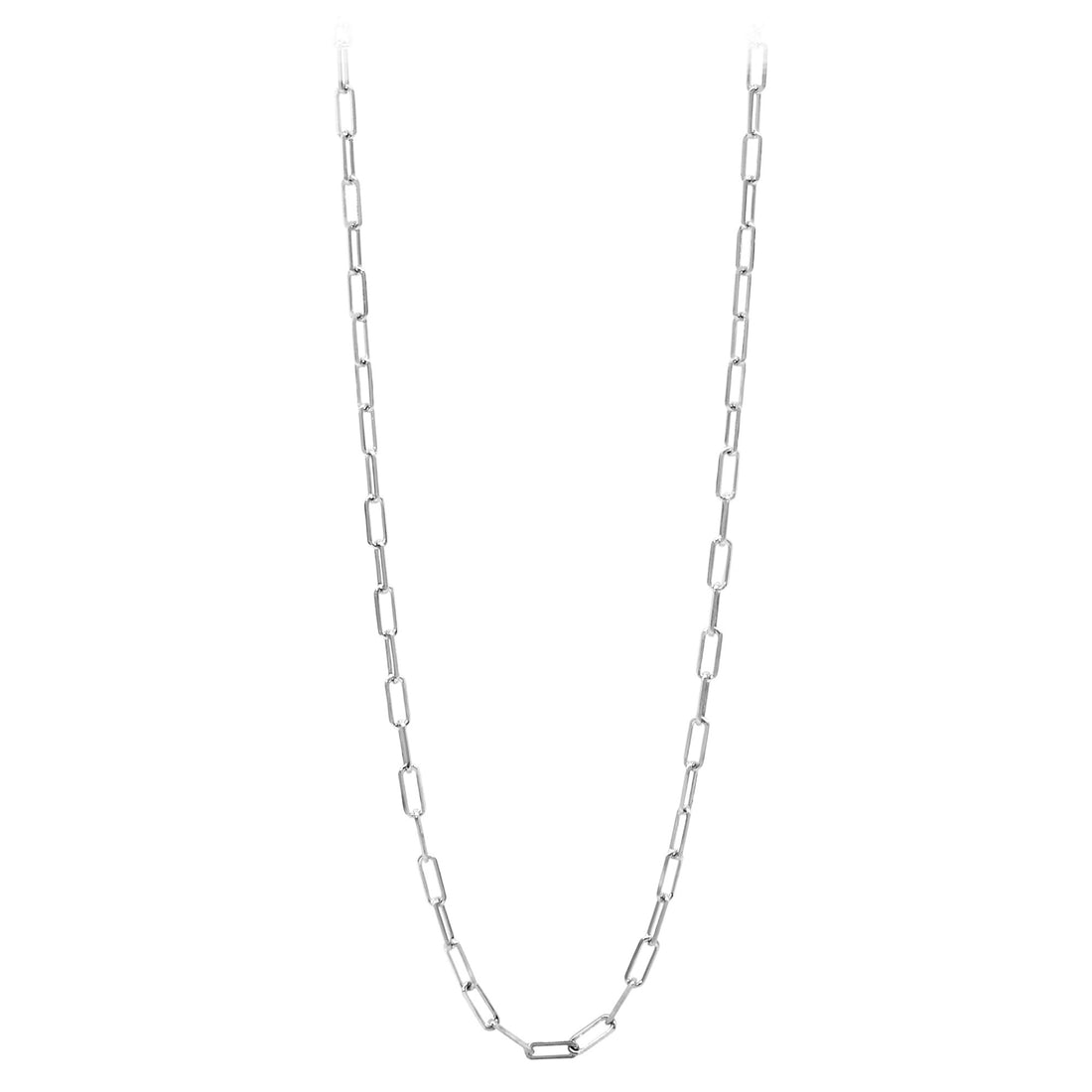 18&quot; 4mm Paperclip Chain Necklace