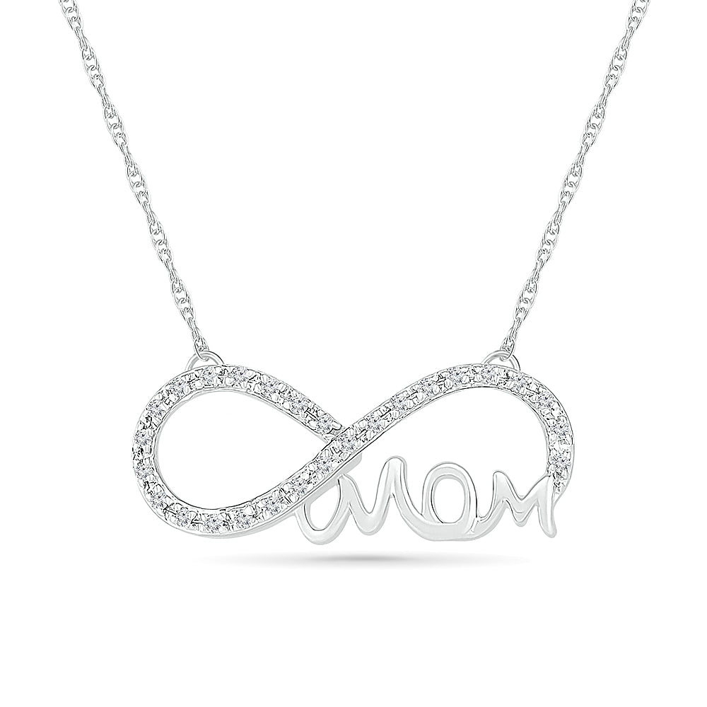 .10ctw Diamond &quot;Mom&quot; Infinity Necklace