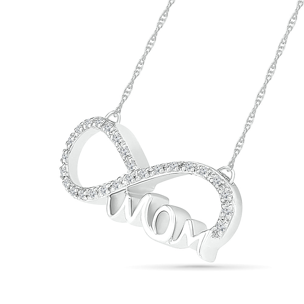 .10ctw Diamond &quot;Mom&quot; Infinity Necklace