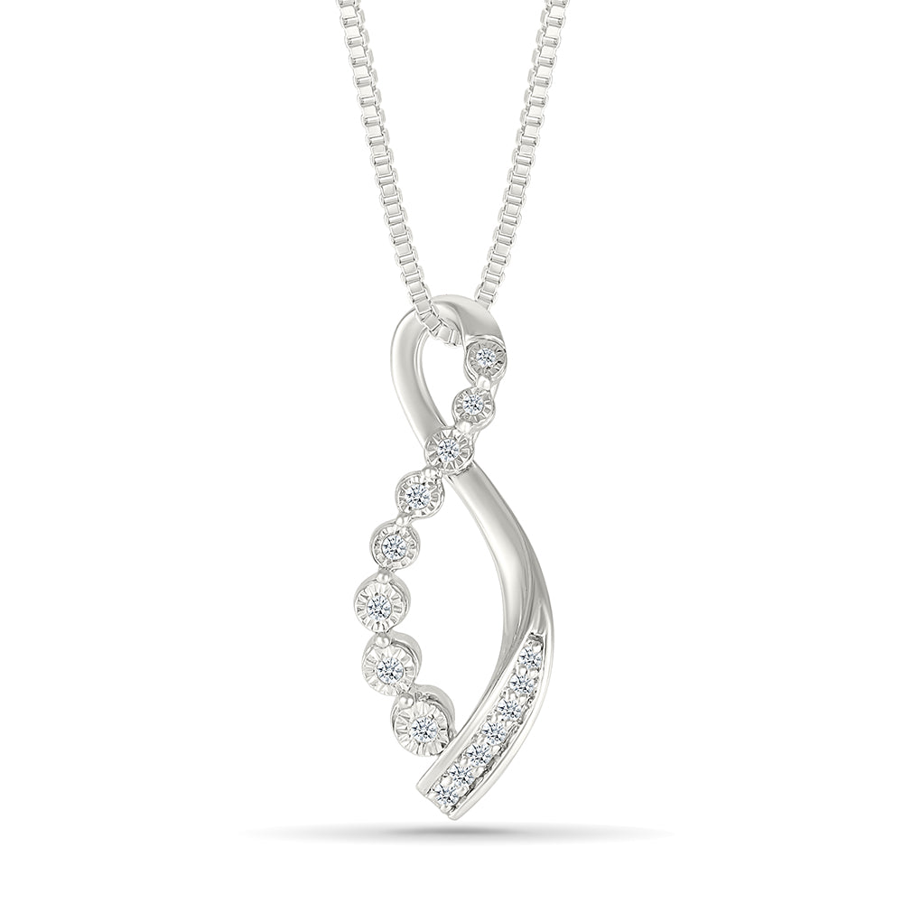 .10ctw Diamond Ribbon Pendant