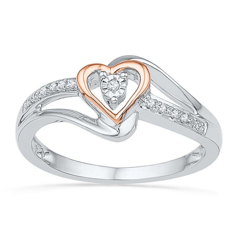 .07ctw Diamond Heart Ring