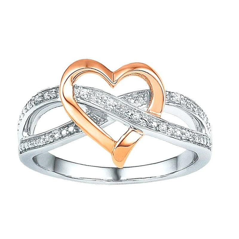 .07ctw Diamond Infinity Heart Ring