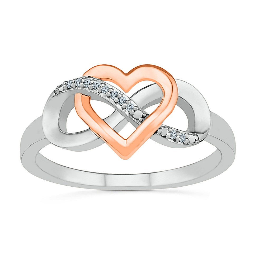 Diamond Infinity Heart Ring