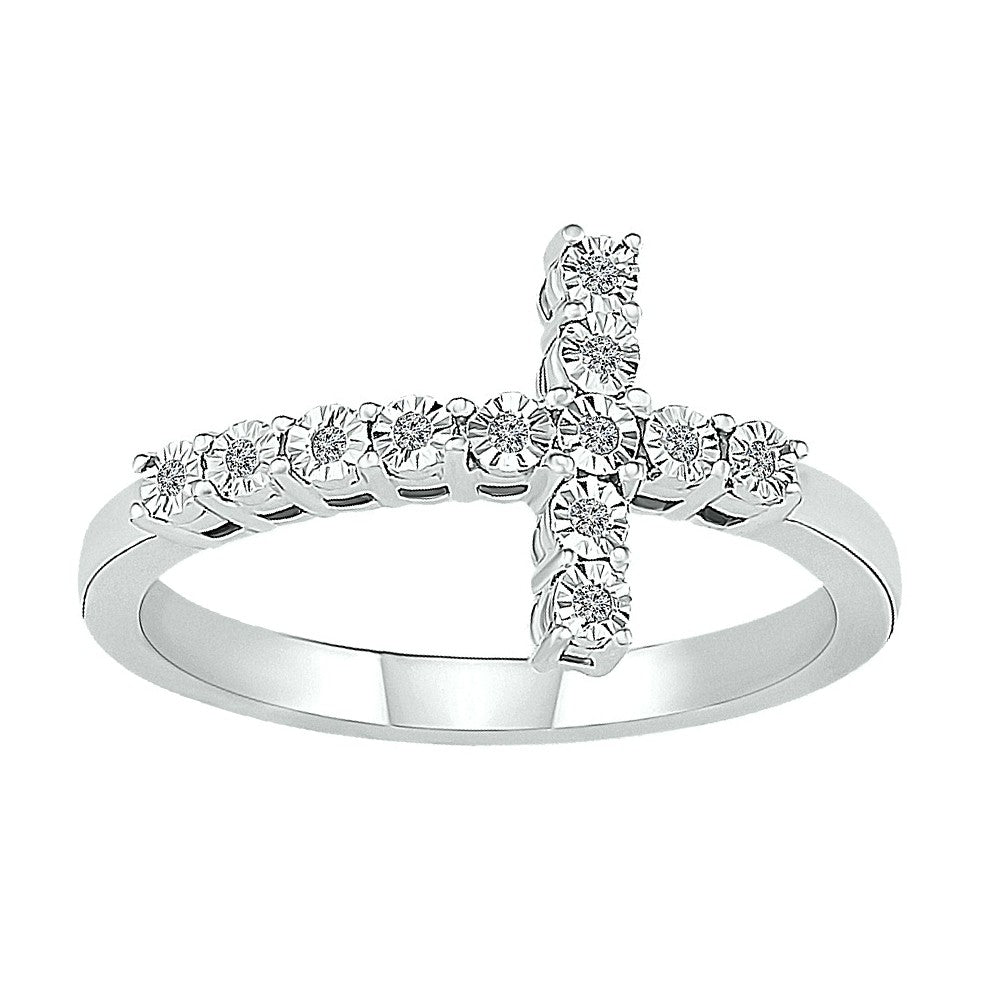 .15ctw Diamond Cross Ring