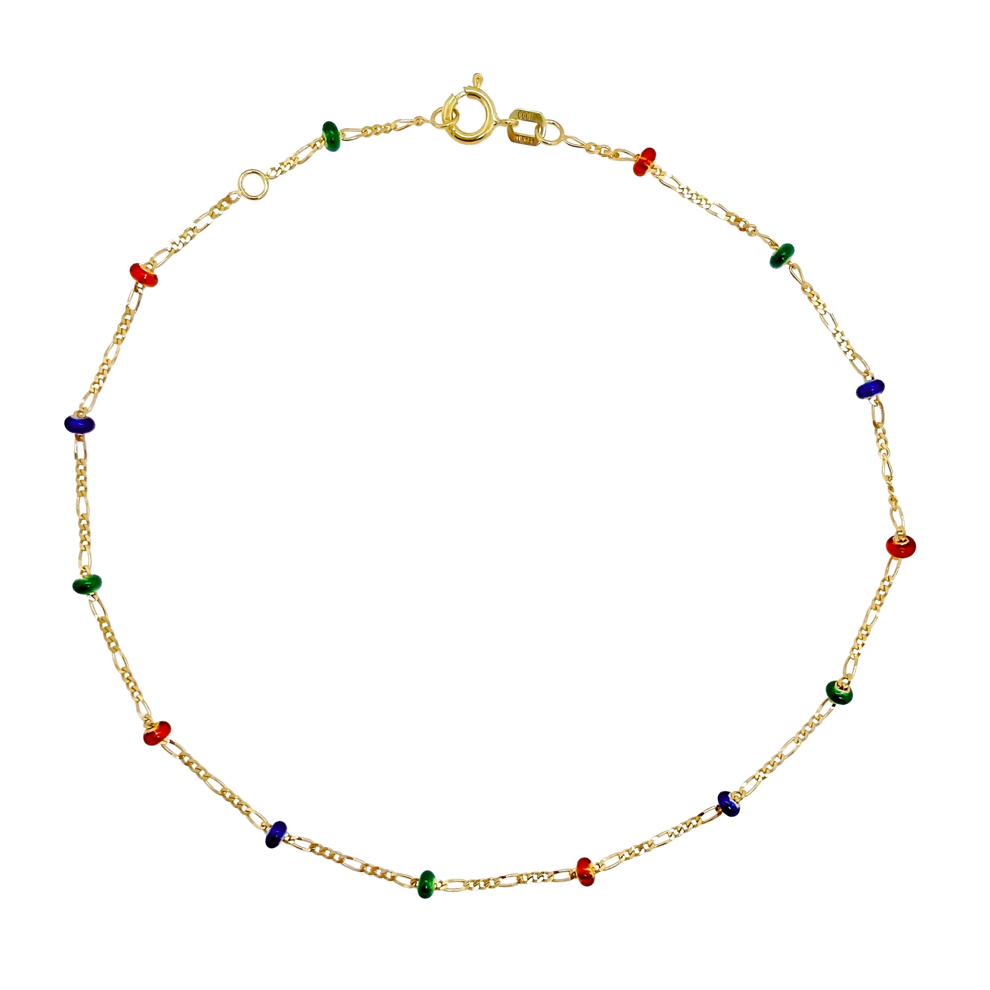 10&quot; Figaro Bead Anklet