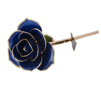 24kt Gold Dipped Genuine Rose-Midnight Blue